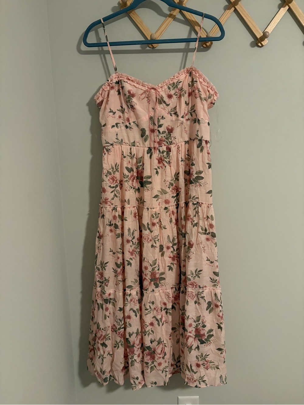 Trixxi LA Pink Floral Midi Dress size XL